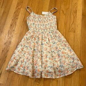 American Eagle orange flower dress size Xs